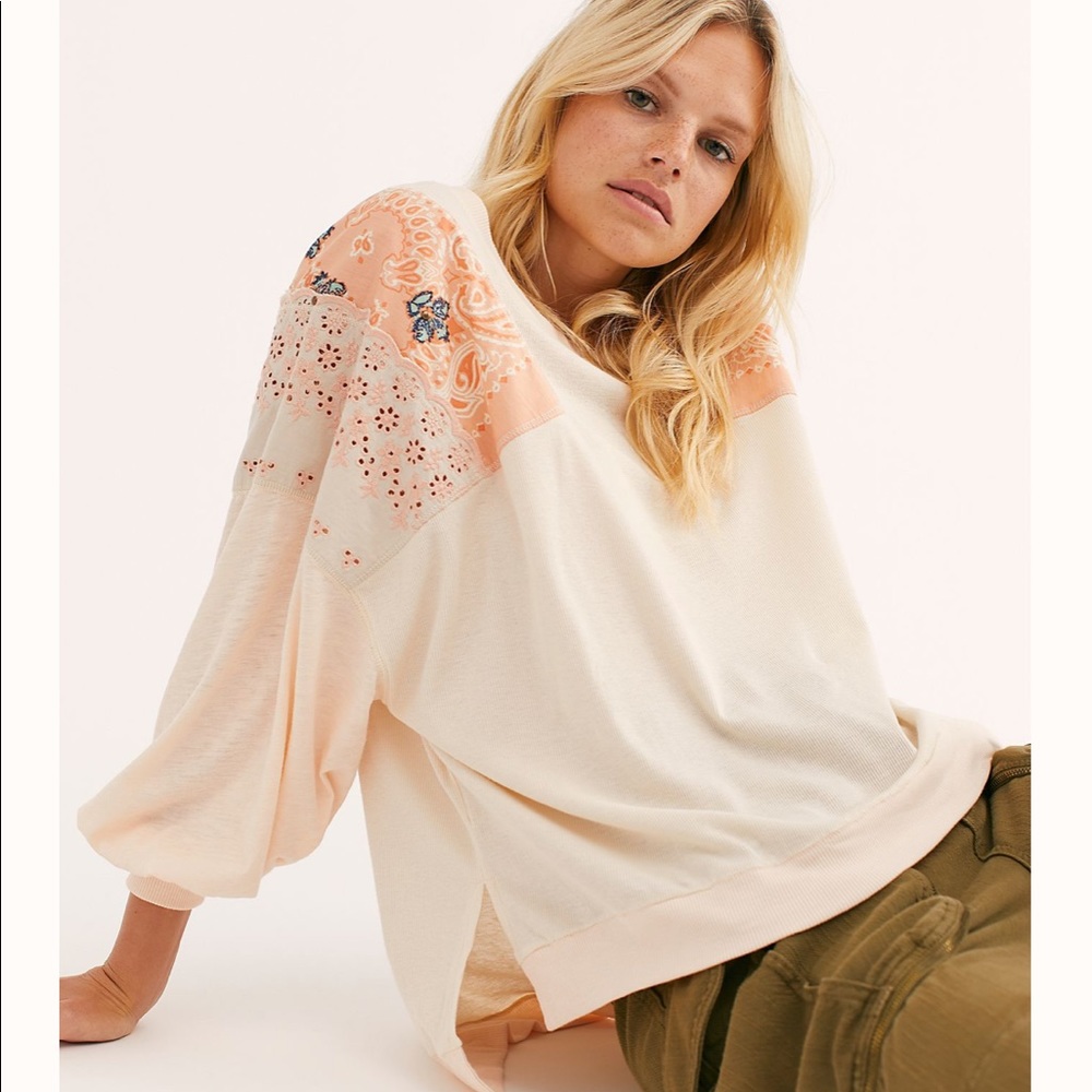 NWT Free people Alabaster Combo top